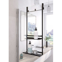 Stylowa Półka Kabinowa Nero Mokko w Czarnej Elegancji – Model ADM_N52K