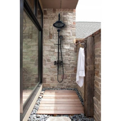 Stylowy Zestaw Prysznicowy Vintage w Czarnym Przecieranym Wykończeniu dla Twojej Łazienki