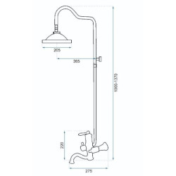 Stylowy Zestaw Prysznicowy Vintage w Czarnym Przecieranym Wykończeniu dla Twojej Łazienki