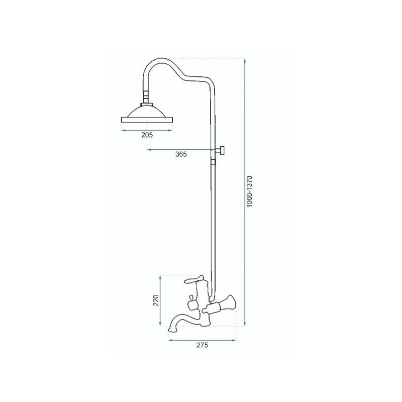 Stylowy Zestaw Prysznicowy Vintage w Czarnym Przecieranym Wykończeniu dla Twojej Łazienki
