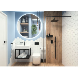 Elegancka szczotka WC z pojemnikiem Nero Mokko – stylowa i nowoczesna w czerni