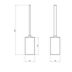 Elegancka szczotka WC z pojemnikiem Nero Mokko – stylowa i nowoczesna w czerni