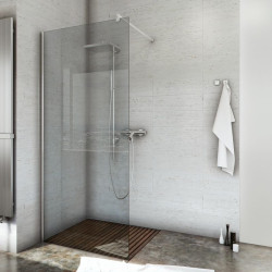 Elegancka Ścianka Prysznicowa Easy In 100 – Grafitowe Szkło, Styl i Funkcjonalność