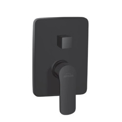 Stylowy Zestaw Prysznicowy Siros 2-funkcyjny Invena Czarny Podtynkowy