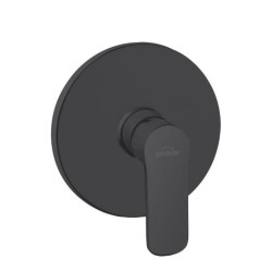 Szlachetna czarna bateria natryskowa Siros - minimalistyczny design dla Twojej łazienki!