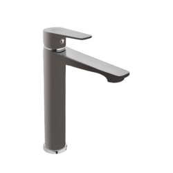 Elegancka bateria umywalkowa Dokos wysoka – grafit/chrom, nowoczesny design!