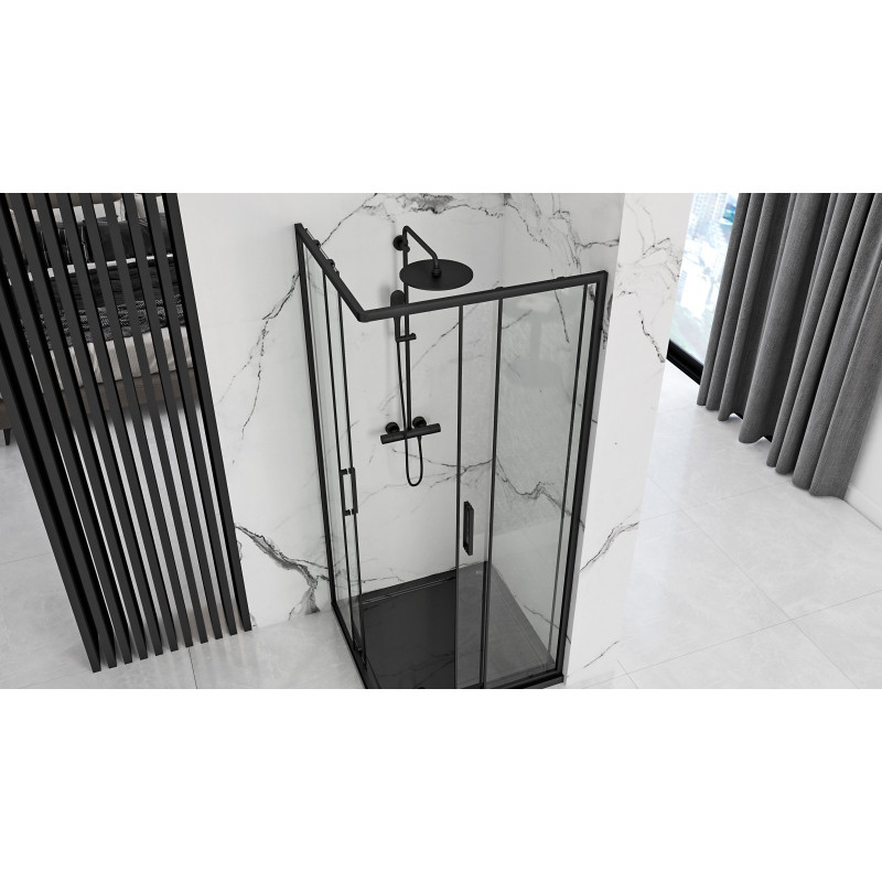 Kabina Prysznicowa Punto Black 80x80 - Styl Nowoczesny i Elegancja w Twojej Łazience