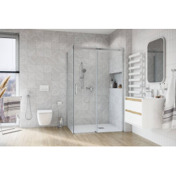 Tuto szafka wisząca 60 cm podumywalkowa 2 szuflady, biały połysk/dąb