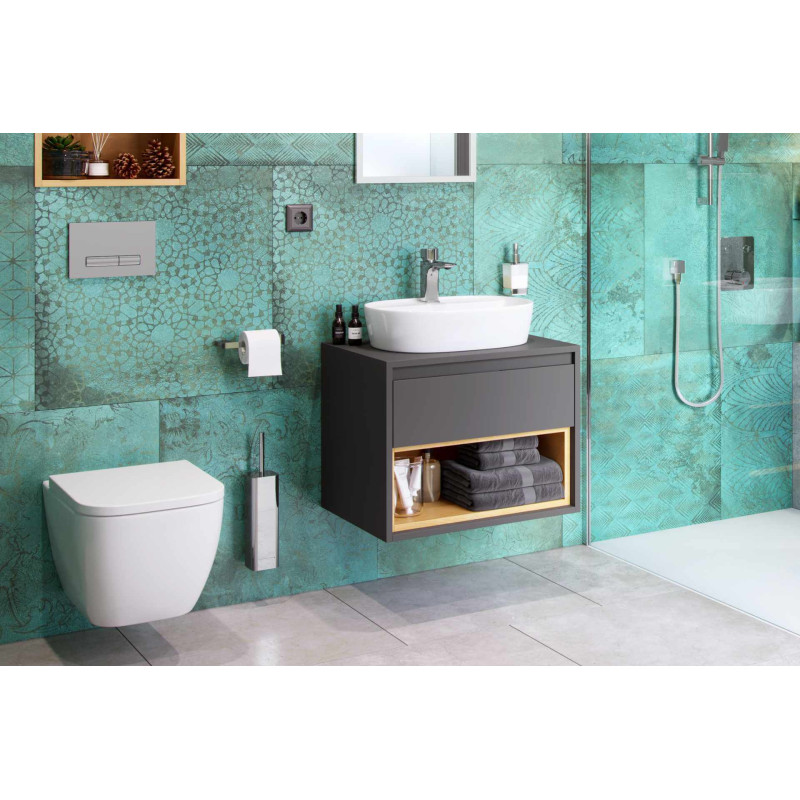 Keria Q bateria umywalkowa stojąca , chrom