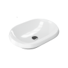 Lupio umywalka nablatowa/wpuszczana 60x40 cm owalna, biały połysk