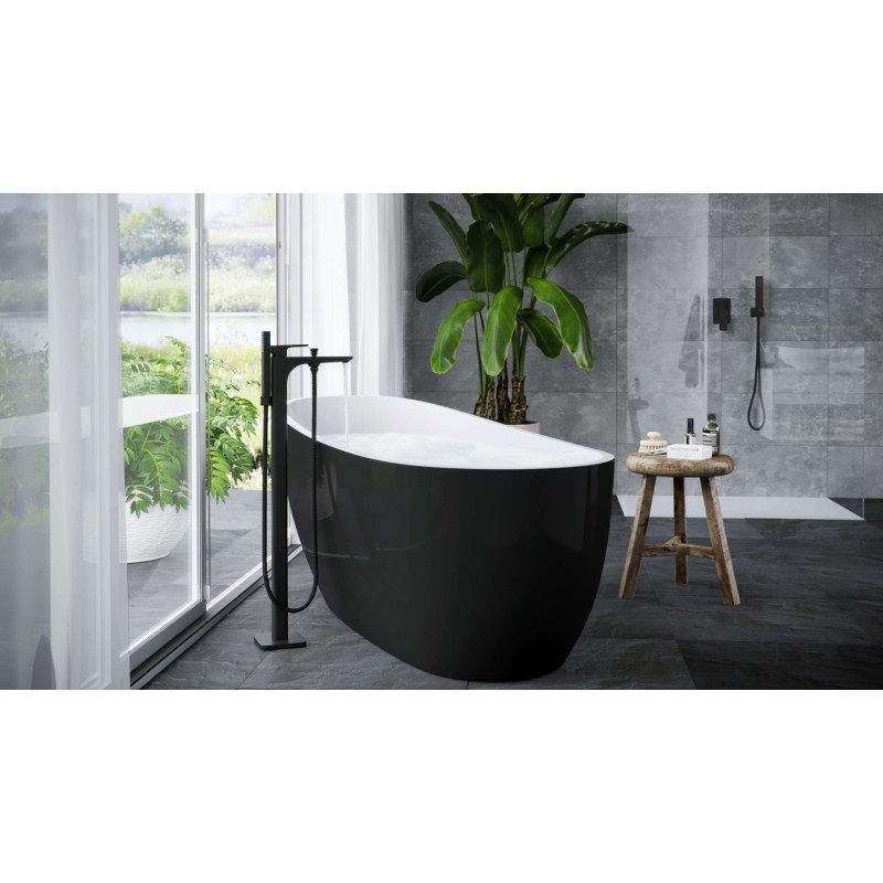 Excellent Keria bateria wannowa wolnostojąca   czarny mat