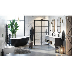 Keria bateria wannowa wolnostojąca , czarny mat