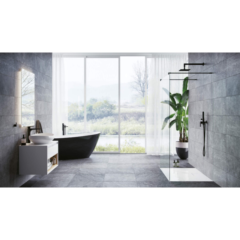 Keria bateria wannowa wolnostojąca , czarny mat