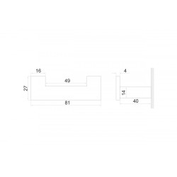 Riko haczyk podwójny, chrom