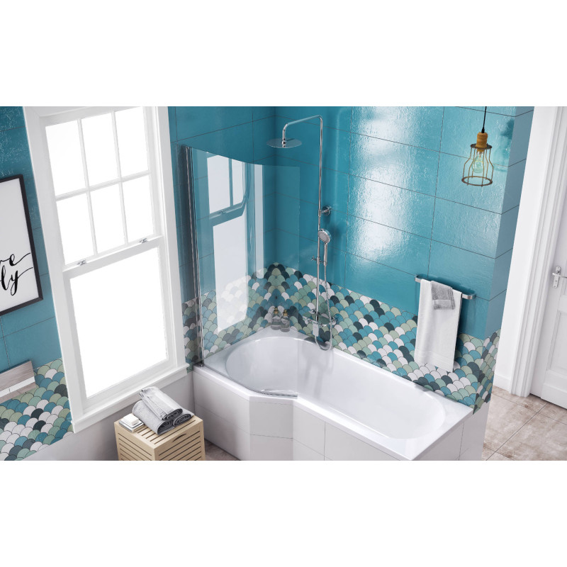 Be Spot parawan nawannowy gięty 75x140cm 1-częściowy lewy, chrom