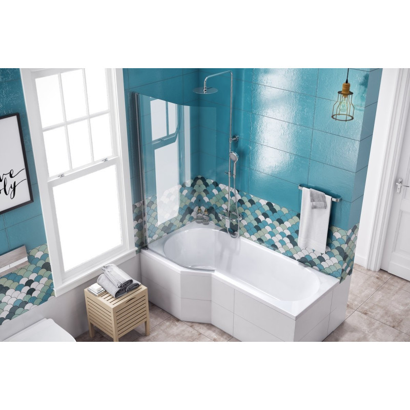 Be Spot parawan nawannowy gięty 75x140cm 1-częściowy lewy, chrom