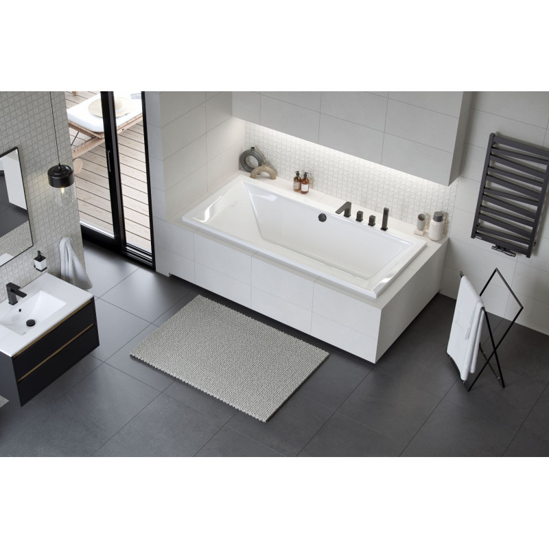 Crown Grand wanna prostokątna 190x90 cm biały połysk