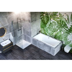 Crown Grand wanna prostokątna 190x90 cm biały połysk