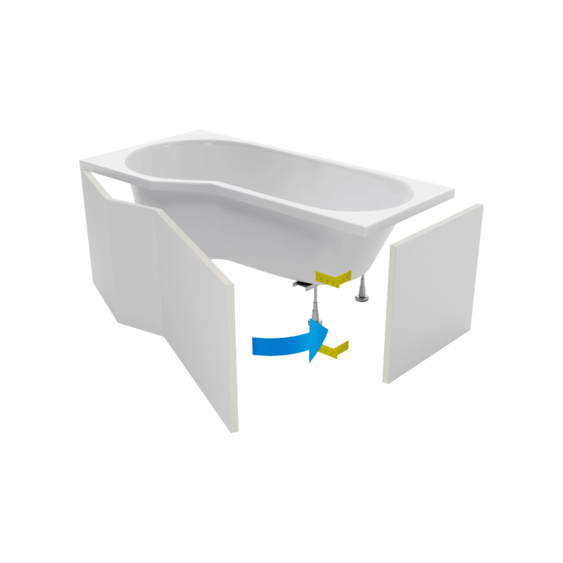 Flex obudowa do zabudowy wanny Be Spot 160 cm płytkami