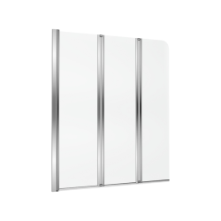 Fliper parawan nawannowy 120x140 cm 3-częściowy lewy, powłoka Clean Control, chrom