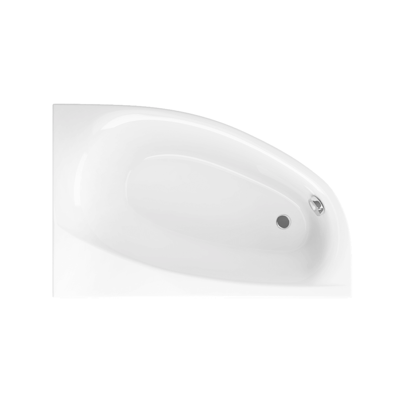 Kameleon wanna narożna 170x110 cm prawa, bialy połysk