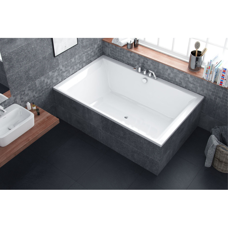 Crown Lux wanna prostokątna 190x120 cm biały połysk