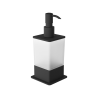Riko dozownik do mydła w płynie stojący, czarny  mat