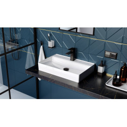 Excellent Riko dozownik do mydła w płynie stojący  czarny mat