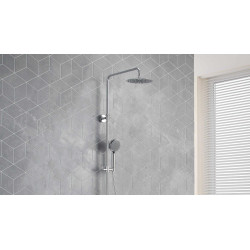 Altar zestaw prysznicowy ścienny z deszczownicą 20 x 20 cm, z wylewką, chrom