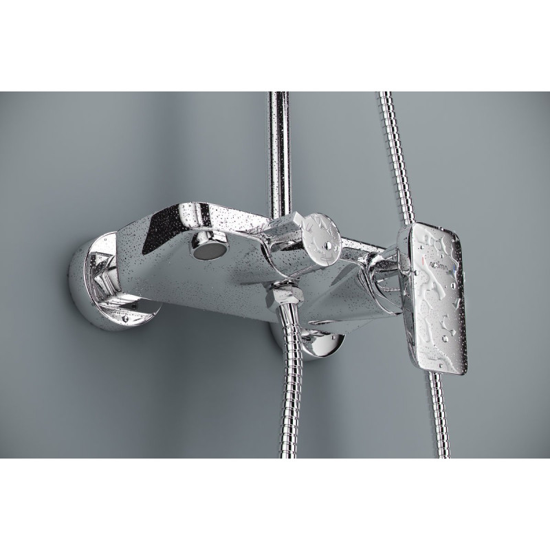 Excellent Altar zestaw prysznicowy ścienny z deszczownicą 20 x 20 cm  z wylewką