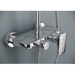Altar zestaw prysznicowy ścienny z deszczownicą 20 x 20 cm, z wylewką, chrom