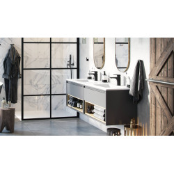 Keria bateria umywalkowa stojąca, czarny mat