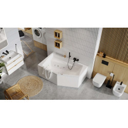 Riko stojak na papier ze szczotką, czarny  mat