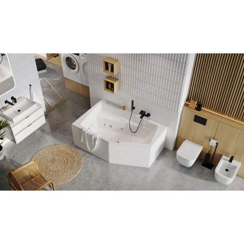 Excellent Riko stojak na papier ze szczotką  czarny mat