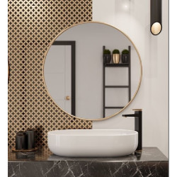 Elegancka bateria umywalkowa wysokiego typu Invena MIDNIGHT czarno-złota BU-35-W14