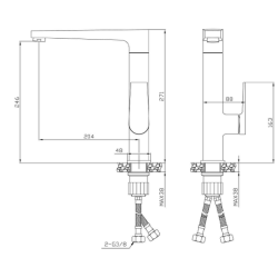 Stylowa Bateria Invena MIDNIGHT Czarny/Złoty Róż - Elegancja w Twojej Kuchni