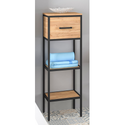 Elegancki Półsłupek MODUS z Szufladą i Półką - Styl i Funkcjonalność