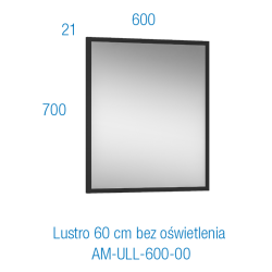 Nowoczesne Lustro MODUS 60 cm - Styl i Elegancja dla Twojego Wnętrza