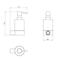 Stylowy Dozownik Ścienny Round w Chromie - Elegancja i Praktyczność ADR_0421
