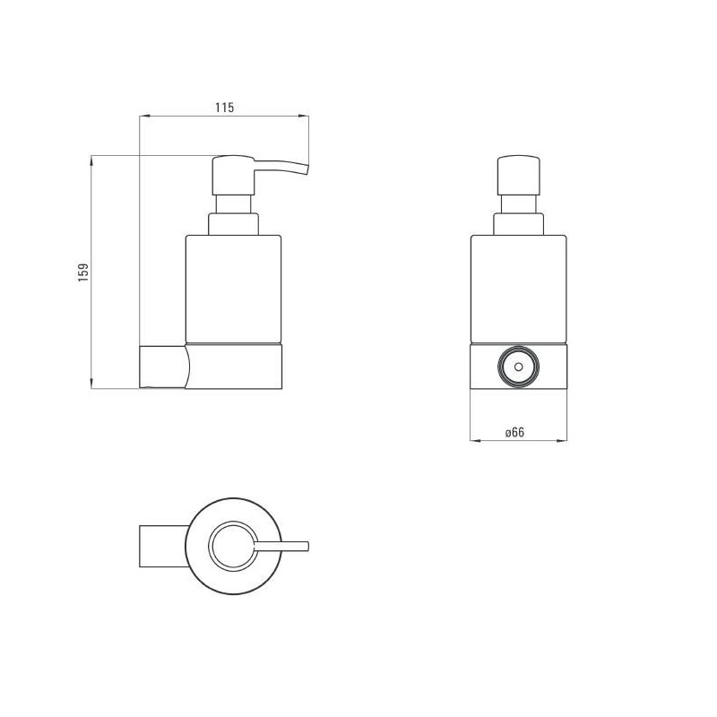 Stylowy Dozownik Ścienny Round w Chromie - Elegancja i Praktyczność ADR_0421