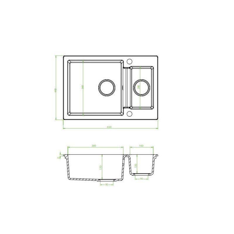 Elegancki Zlewozmywak Granitowy Celia SJC 430T - Styl i Trwałość dla Twojej Kuchni