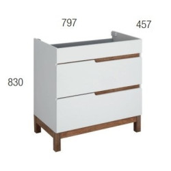 Zestaw Łazienkowy Premium: Szafka z Szufladami + Umywalka SPEK 80 cm