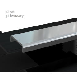 Elegancki Odpływ Liniowy EASY LINE 1000 mm z Polerowanym Rusztem