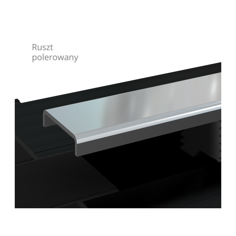 Elegancki Odpływ Liniowy EASY LINE 1000 mm z Polerowanym Rusztem