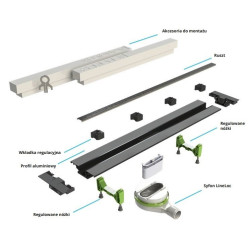 EASY LINE Classic - Elegancki Odpływ Liniowy 700 mm, szczotkowany design