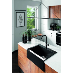 Granitowy Zlewozmywak Komodo 58x49 cm Czarny, Wytrzymałość i Elegancja w Jednym!