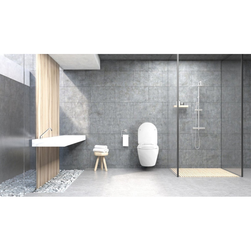 Toaleta Wisząca Carlo Mini Rimless z Wolnoopadającą Deską - Kalkulacja Stylu i Komfortu!