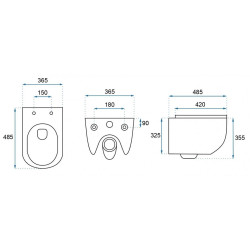 Toaleta Wisząca Carlo Mini Rimless z Wolnoopadającą Deską - Kalkulacja Stylu i Komfortu!
