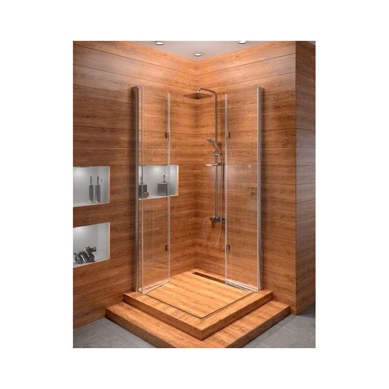 Modułowa Kabina Prysznicowa 110x110 Fold N2 – Elegancja i Praktyczność w Twojej Łazience
