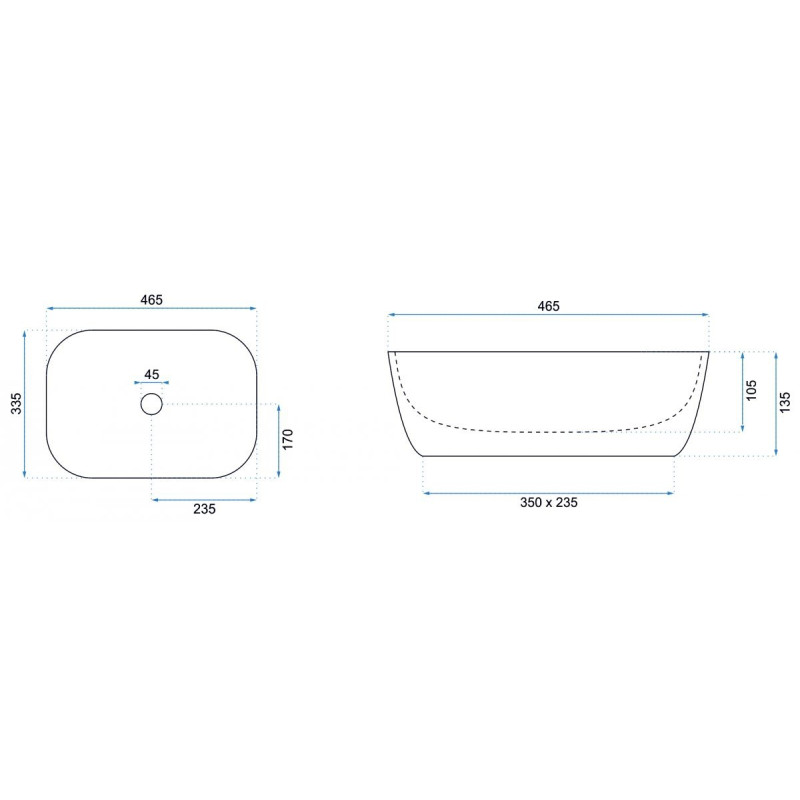 Stylowa umywalka nablatowa Belinda Shiny Calala - Twój luksusowy akcent w łazience!